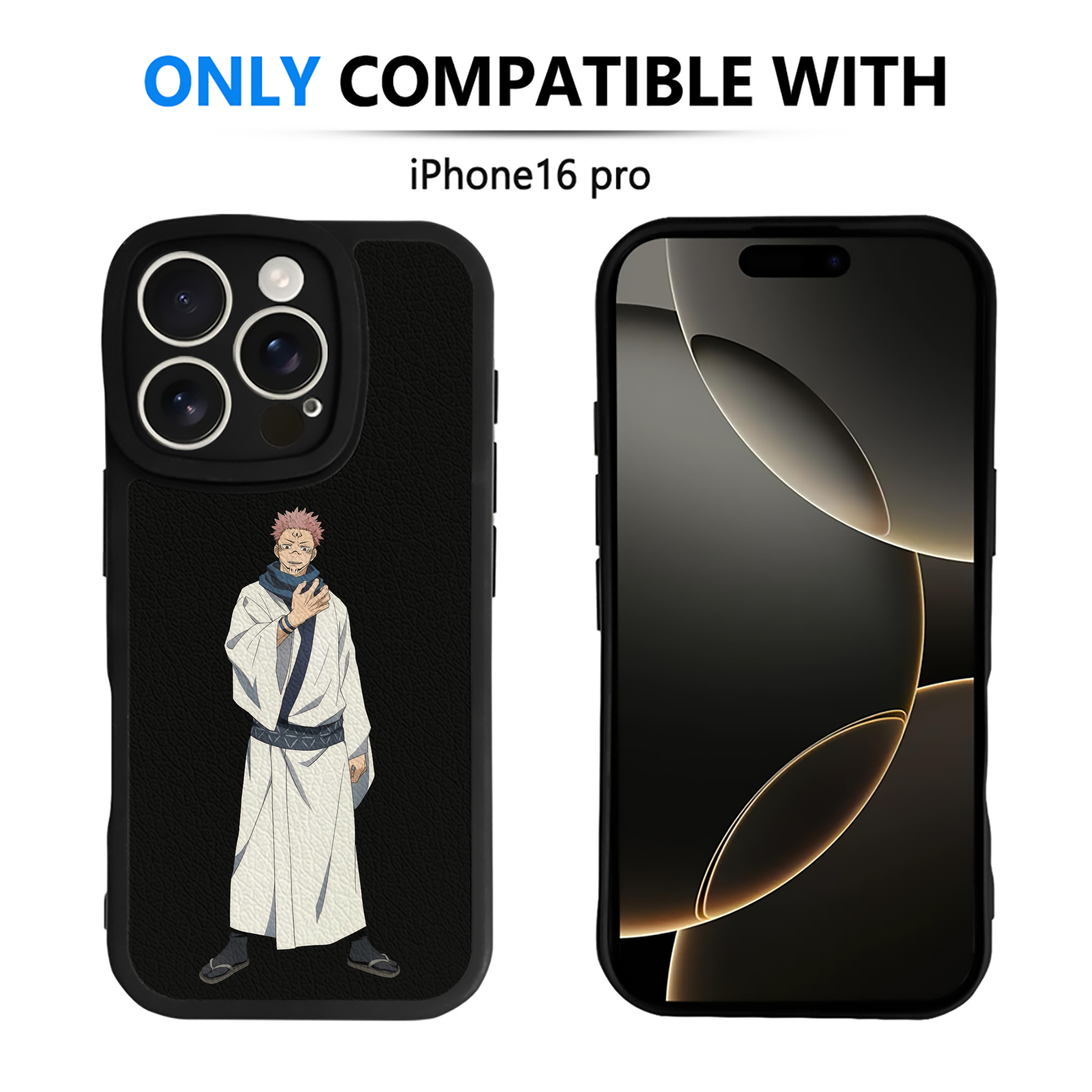 （画像用） 呪術廻戦 Jujutsu Kaisen 【iPhone 16シリーズ対応】シリコンスマホケース（レザー調） 材質：シリコン